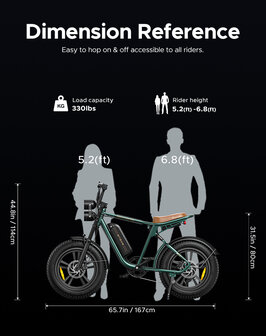 Engwe M20 -  20 inch -Enkele batterij - Elektrische fatbike- 2 kleuren