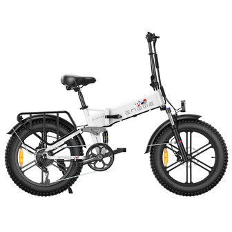 Engwe Engine X - Elektrische fatbike- 40-50 km actieradius-  Opvouwbaar- Achterrek - Wit