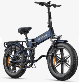 Engwe Engine pro 2.0 - Elektrische fatbike- Kleurenscherm- 60-70 km actieradius-  Opvouwbaar- Achterrek - zwart- groen- blauw