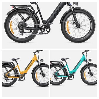 Engwe E26 - lage instap- Elektrische fatbike - 26 inch- 3 kleuren