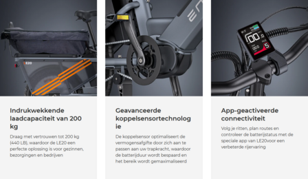 ENGWE P20 - Carbon ketting -  smart app- elektrische vouwfiets - koppelsensor- 4 kleuren