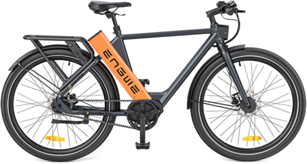 ENGWE P275 Pro- elektrische stadsfiets met bafang midden motor- - 19.2 AH- Oranje Zwart