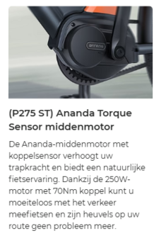 ENGWE P275 ST- elektrische stadsfiets met Ananda midden motor 70NM koppel- - 19.2 AH- 3 kleuren