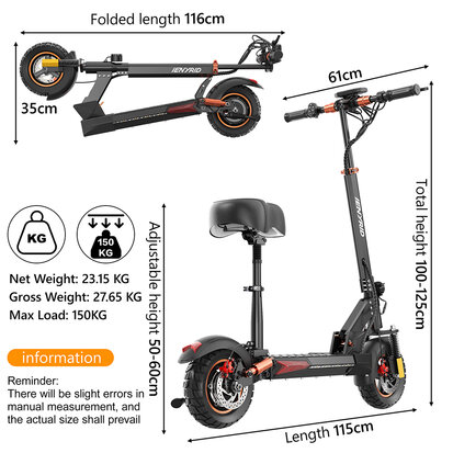 IENYRIDm4 pro s+ Elektrische off-road step met zadel