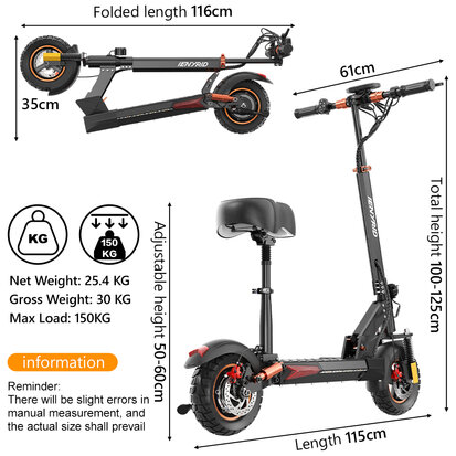 iENYRID M4 Pro S+ Max Elektrische off-road step met zadel