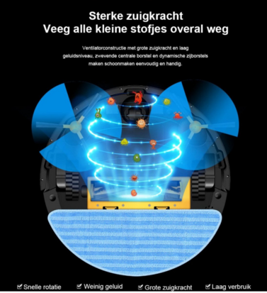 LIECTROUX – C30B Automatische Robotstofzuiger & Dweil – Kaartnavigatie – Met Geheugen – Spraakbediening – 6000pA Sterke Zuigkracht – V-vormige Hoofdborstel – Desinfecterend – Superslim – Niet Gehorig – Werkt met Alexa & Google Home