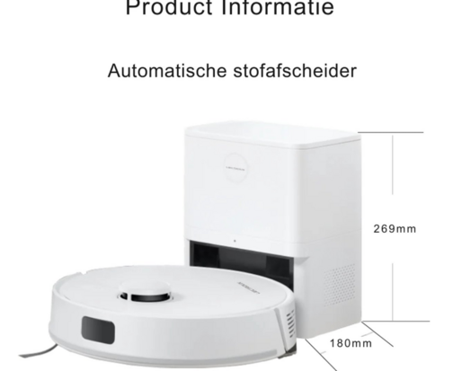 Liectroux M70 Pro Robotstofzuiger - Met LiDAR Navigatie en Zelfledigende Stofbak - 6500Pa Zuigkracht - 3-in-1 Stofzuigen, Vegen en Dweilen - Geschikt voor Harde Vloeren & Tapijt - App- en Spraakbesturing - Zwart