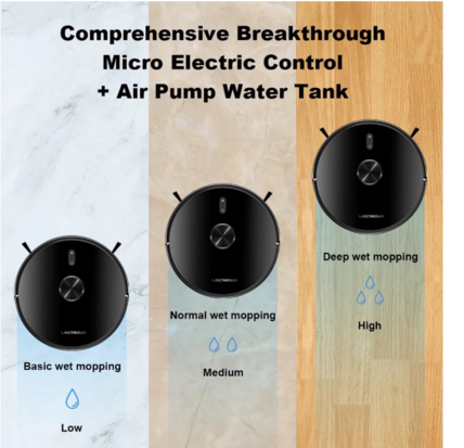 LIECTROUX® Model X6 Robotstofzuiger met Dweilfunctie - Bediening Via App - 6500Pa - LDS-Lasernavigatie