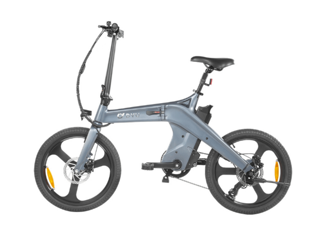 DYU T1 e-bike vouwfiets 250 watt motorvermogen topsnelheid 25 km/u 20’’ banden 7 versnellingen