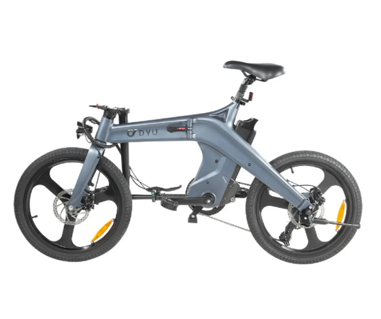 DYU T1 e-bike vouwfiets 250 watt motorvermogen topsnelheid 25 km/u 20’’ banden 7 versnellingen