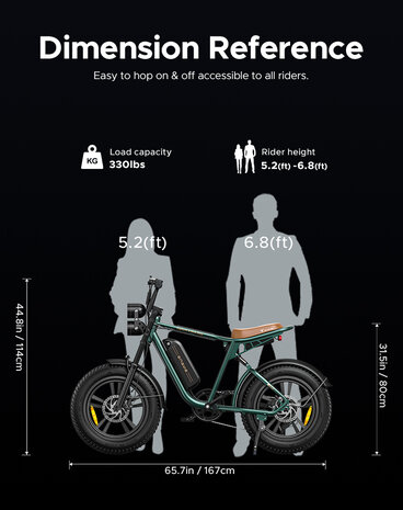 Engwe M20 -  20 inch -Enkele batterij - Elektrische fatbike- 2 kleuren