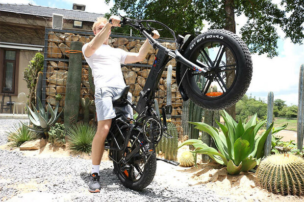 Engwe Engine X - Elektrische fatbike- 40-50 km actieradius-  Opvouwbaar- Achterrek - Wit