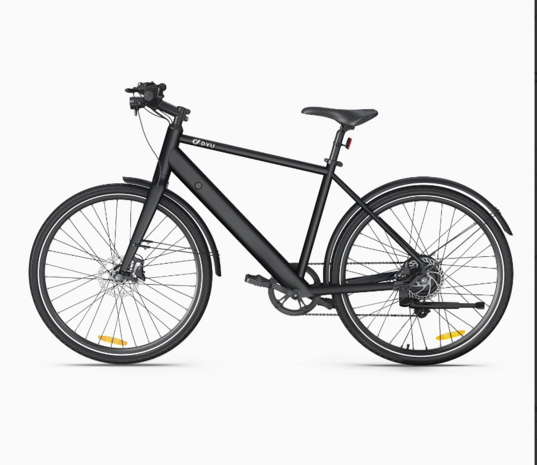 DYU Stroll1  9 AH  - Elektrische fiets -  700C 250W  -- uitneembare batterij  zwart of zilver