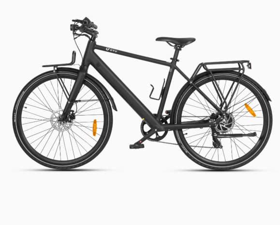 DYU Stroll1  9 AH  - Elektrische fiets -  700C 250W  -- uitneembare batterij  zwart of zilver