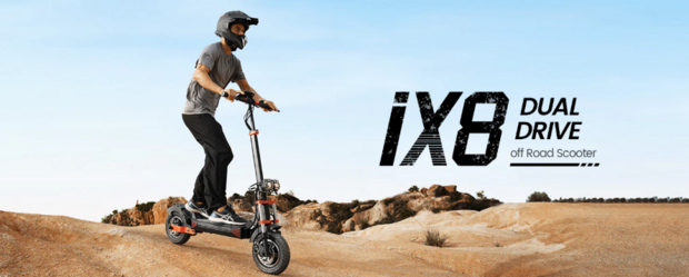 iScooter iX8 Elektrische Scooter 48V 20Ah 2400W  12 inch Elektrische step max 150 kg