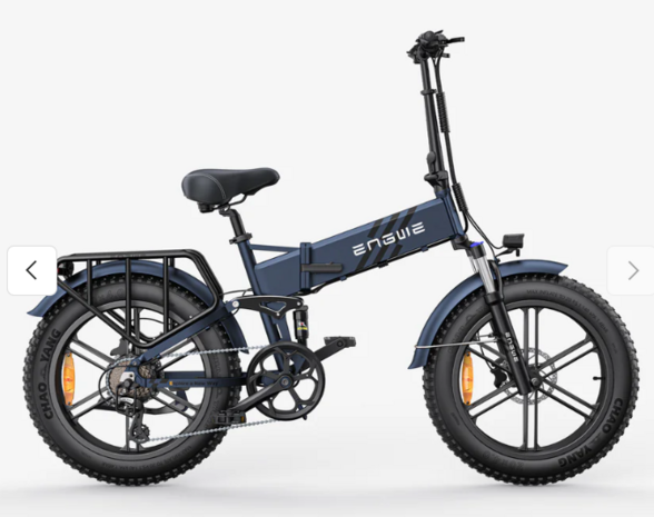 Engwe Engine pro 2.0 - Elektrische fatbike- Kleurenscherm- 60-70 km actieradius-  Opvouwbaar- Achterrek - zwart- groen- blauw