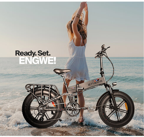 Engwe Engine pro 2.0 - Elektrische fatbike- Kleurenscherm- 60-70 km actieradius-  Opvouwbaar- Achterrek - zwart- groen- blauw