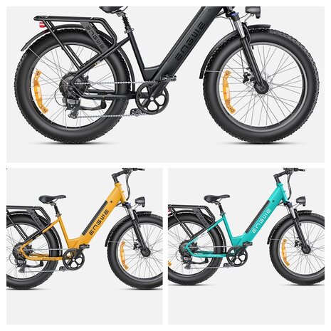 Engwe E26 - lage instap- Elektrische fatbike - 26 inch- 3 kleuren