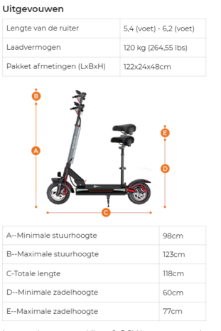 Engwe Y600 - Elektrische step met zadel - Offroad - 600W- 18.2 AH BATTERIJ