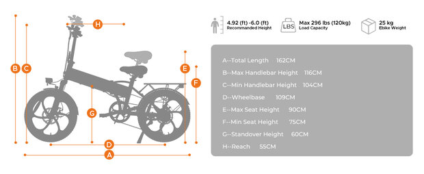 ENGWE P1 - elektrische vouwfiets met achterdrager- 13AH- 3 kleuren