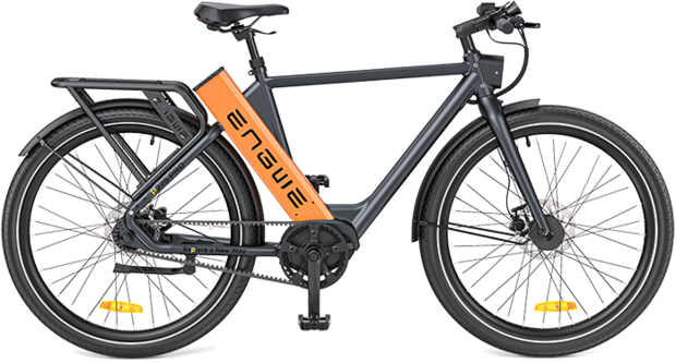 ENGWE P275 Pro- elektrische stadsfiets met bafang midden motor- - 19.2 AH- Oranje Zwart