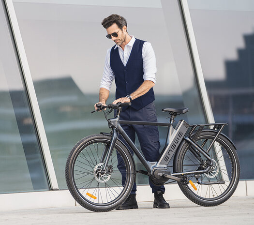 ENGWE P275 Pro- elektrische stadsfiets met bafang midden motor- - 19.2 AH- Oranje Zwart