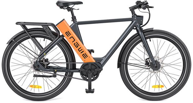 ENGWE P275 Pro- elektrische stadsfiets met bafang midden motor- - 19.2 AH- Oranje Zwart